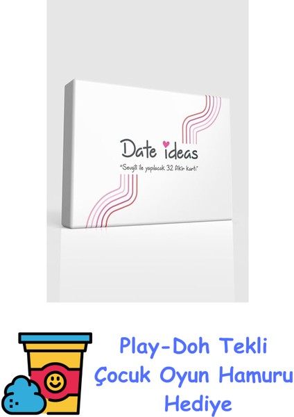 Date Ideas, Sevgili ile Yapılacak 32 Şey Fikir Kartı, Kazı Kazan Randevu Kartları,sevgiliye Hediye + Play-Doh Oyun Hamuru