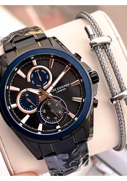 Premium Nişan ve Damatlara Özel 2 Yıl Garantili 5 Atm Erkek Kol Saati+Bileklik E08249.650