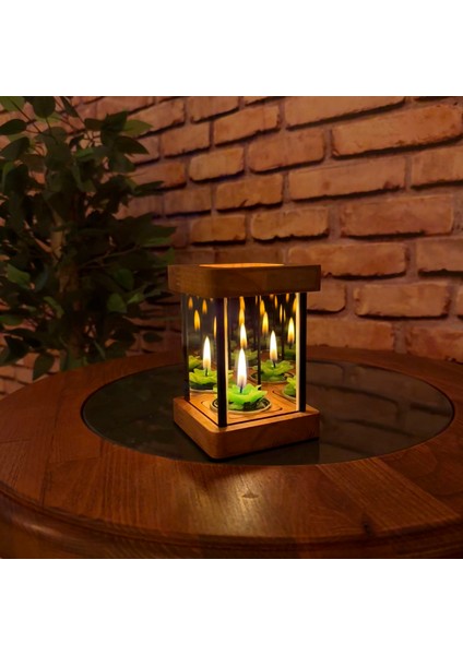 Umai - Doğal Ahşaptan El Yapımı Dekoratif Mumluk