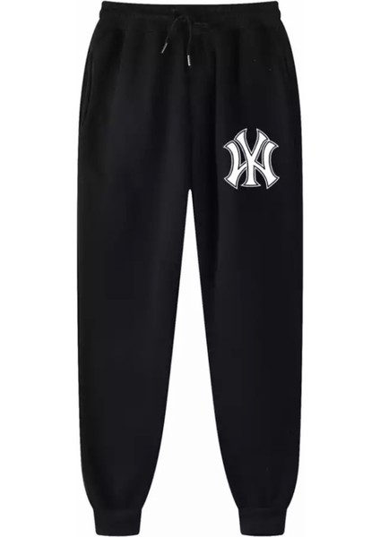 Punıx Büyük Beden Özel Üretim Ny Baskılı Kışlık %100 Pamuk Sokak Stil Erkek Eşofman Altı