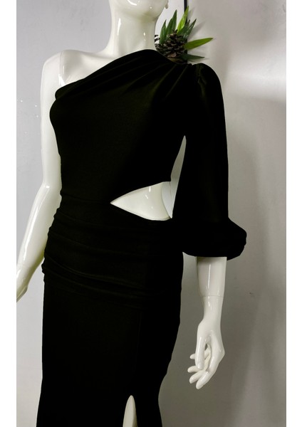 Tek Omuz Pencere Detay Abiye modelleri