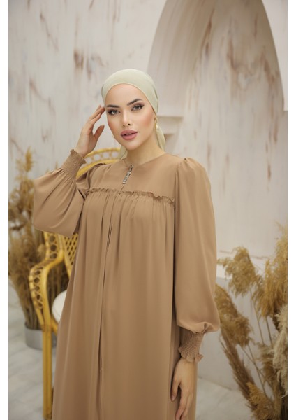 Ankanoor Koyu Camel Robalı Ferace ANKA255008 modelleri