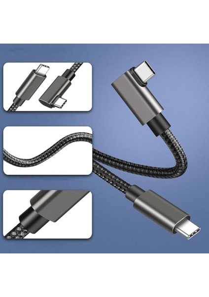 Oculus ile Uyumlu Link Kablosu 6mt, 5gbps USB Hızlı Veri Aktarımı, Hızlı Şarj Usb-C, 2 Uyumlu (Usb To Type-C) modelleri