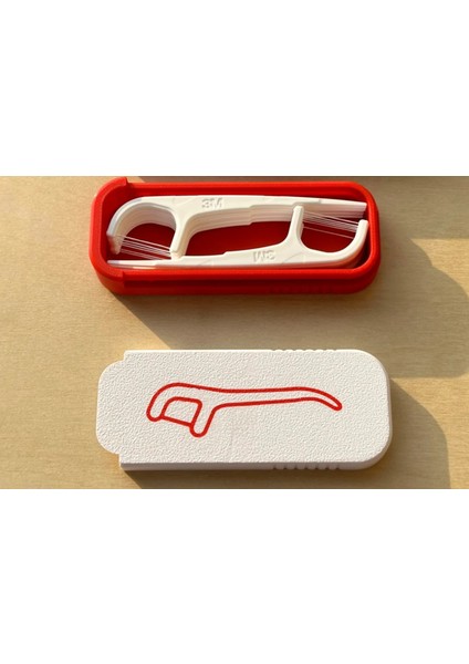 🔴⚪ Cep Boy Kürdan Kutusu – 9,5 × 1,5 × 3,5 cm | Taşınabilir | Dayanıklı Plastik Malzeme