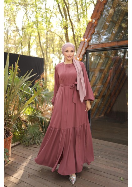 Ankanoor Koyu Gül Kurusu Gizli Patlı Ferace ANKA255020