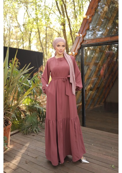 Ankanoor Koyu Gül Kurusu Gizli Patlı Ferace ANKA255020 fiyatları