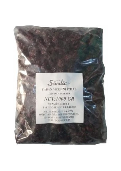 Yaban Mersini Ithal Cranberry Bütün Turnayemişi 100 gr