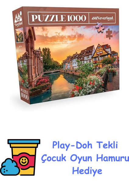 1000 Parça Puzzle - Colmar + Play-Doh Oyun Hamuru