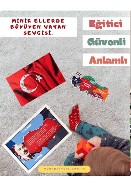 Benim Güzel Vatanım Puzzle Türkiye Bayrak Eğitici Ahşap Oyuncak modelleri