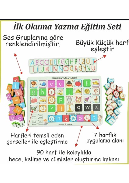 "okuma Yazma Öğreniyorum Seti" Ahşap Oyuncak Türkçe Ingilizce Harfler Ilk Okuma Seti Harf Puzzle modelleri