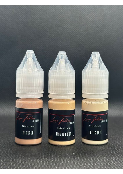 Ten Rengi Kalıcı Makyaj Boyası 3 Lü Set Lena Tattoo