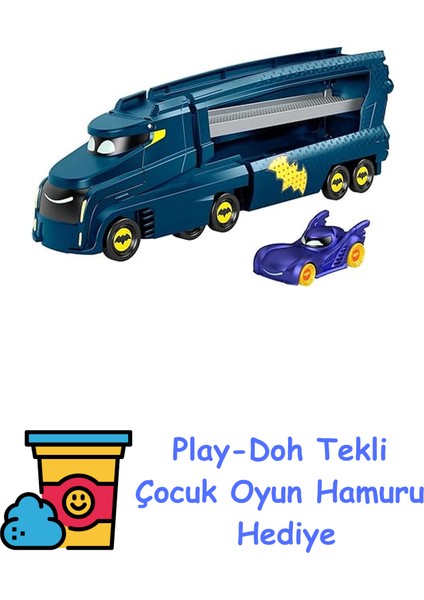 Batwheels™ Büyük Tır Fisher-Price Dc Batwheels Bat-Tır ve Araba, Rampa ve Araç Depolama Alanı HMX07 + Play-Doh Oyun Hamuru