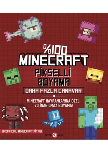 %100 Minecraft Pikselli Boyama - Daha Fazla Canavar