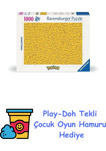1000P Puzzle Pokemon Pikachu, Yapboz + Play-Doh Oyun Hamuru