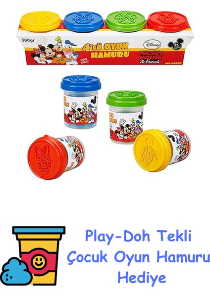 Fun Dough Mickey Mouse 4'lü Oyun Hamuru + Play-Doh Oyun Hamuru