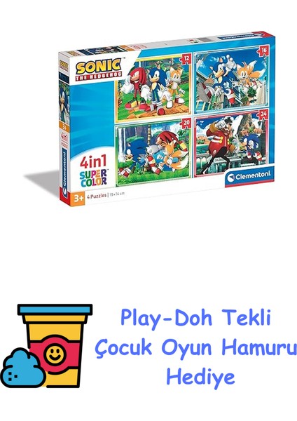 21522 Sonic Puzzle + Play-Doh Oyun Hamuru