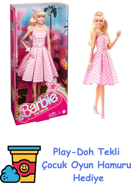 Movie - Barbie Pembe Elbiseli Bebek + Play-Doh Oyun Hamuru