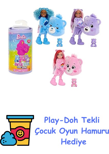 ® Mini Barbieland™ Fashionistas Bebekler Cdu, 3y+, JCN97 + Play-Doh Oyun Hamuru