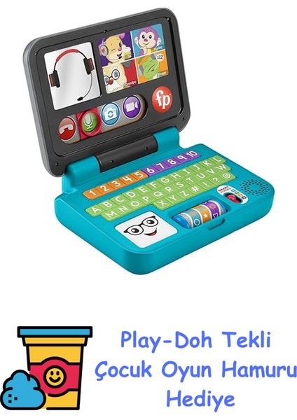Eğlen ve Öğren Ilk Bilgisayarım™ Eğlen ve Öğren Ilk Bilgisayarım Elektronik Oyuncak - Türkçe Seri HHH08 + Play-Doh Oyun Hamuru
