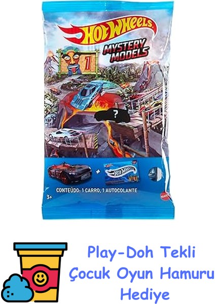 Oyuncak Araba, Içinden Nadir Veya Çok Nadir Araç Çıkabilen Opak Sürpriz Paket Içinde 1:64 Ölçekli Oyuncak Araba ve Çıkartma, Karışık Paket (Stiller Çeşitlil + Play-Doh Oyun Hamuru