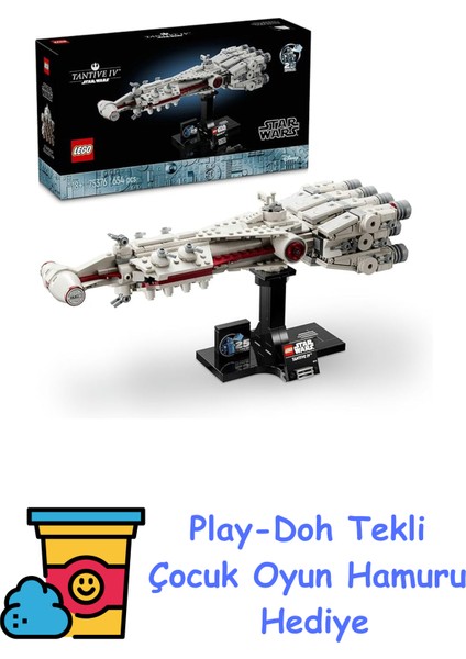 Star Wars Tantive Iv 75376 - Star Wars Seven Yetişkinler Için Inşa Edilebilen Koleksiyonluk Yaratıcı Starship Modeli Yapım Seti (654 Parça) + Play-Doh Oyun Hamuru