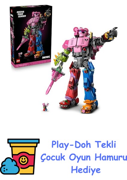 Fortnite Meka Takım Lideri 77078 – Yetişkinler Için Video Oyunu Dünyasından Ilham Alan Detaylı Koleksiyonluk Figür Yapım Seti, Pozlanabilir Model, Eşsiz Hediye Fi + Play-Doh Oyun Hamuru