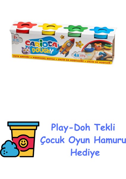 Oyun Hamuru 4X110 gr + Play-Doh Oyun Hamuru
