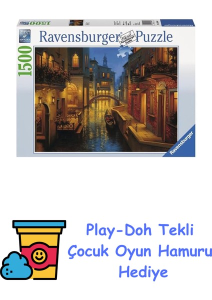 1500 Parça Puz Venedik´te Gece + Play-Doh Oyun Hamuru
