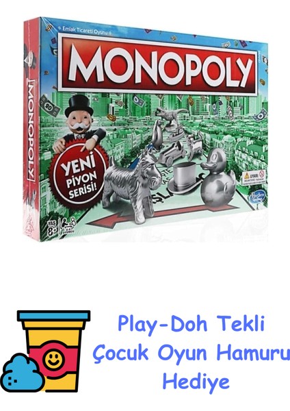 Gaming Monopoly Kutu Oyunu, 8+ Yaş + Play-Doh Oyun Hamuru