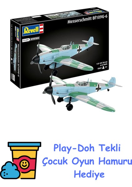 , Messerschmitt BF109G-6, Oyuncak + Play-Doh Oyun Hamuru