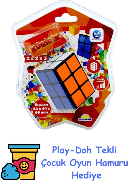 Smile Games Sabır Küpü Oyunu, Dikdörtgen 2X2X3, 4,4-6,6 Cm, + Play-Doh Oyun Hamuru