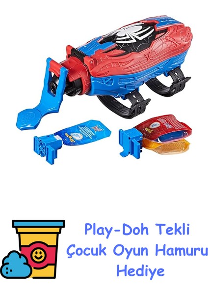 Spirit Spider-Man Ağ ve Su Fırlatıcı, Oyuncak + Play-Doh Oyun Hamuru