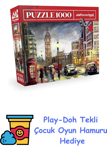 1000 Parça Puzzle - London + Play-Doh Oyun Hamuru