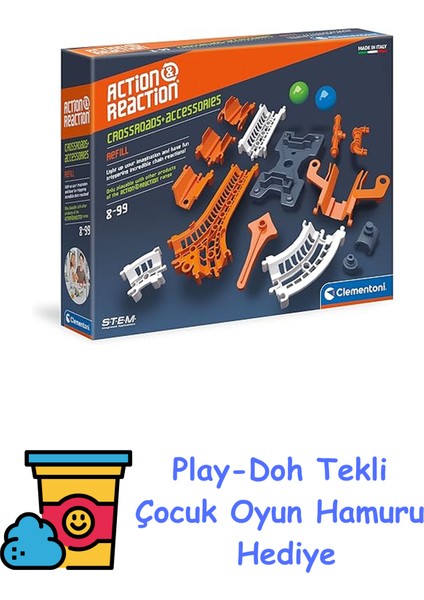 Action & Reaction - Kavşaklar ve Aksesuarlar Renkli 6+ + Play-Doh Oyun Hamuru