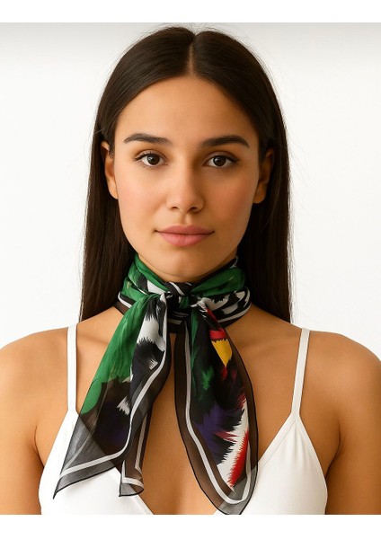 Desenli Fular Şal Eşarp Aksesuar