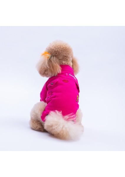 Fuşya Cancun - Cancún Ceket Gabardin Çıtçıtlı Kedi Köpek Ceketi Kedi Köpek Kıyafeti Kedi Köpek Elbisesi modelleri
