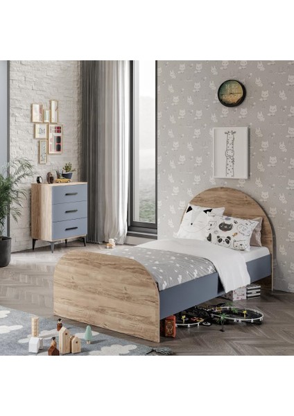 Izmir Çocuk Odası Takımı Tamamı Mdf Antrasit ve Flora Aynalı fiyatları