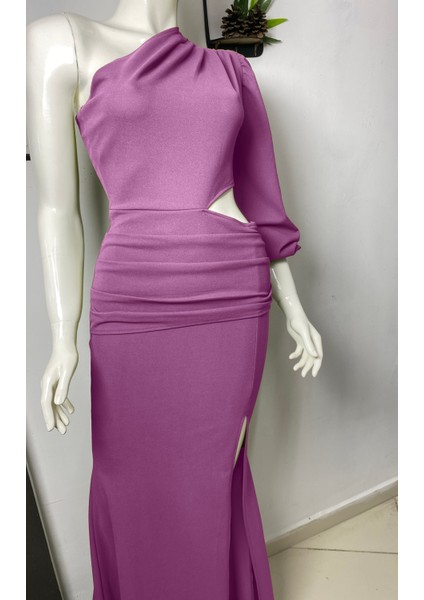 Tek Omuz Pencere Detay Abiye modelleri