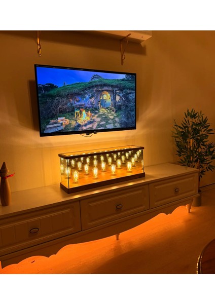 Lyna - Ahşap Sonsuz Aynalı Dekoratif Masa Lambası