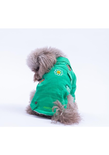 Yeşil Cancun - Cancún Ceket Gabardin Çıtçıtlı Kedi Köpek Ceketi Kedi Köpek Kıyafeti Kedi Köpek Elbisesi modelleri
