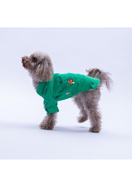 Yeşil Cancun - Cancún Ceket Gabardin Çıtçıtlı Kedi Köpek Ceketi Kedi Köpek Kıyafeti Kedi Köpek Elbisesi fırsatları