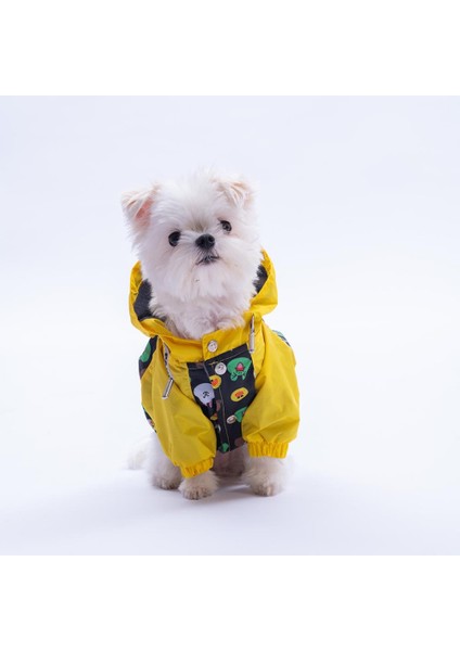Osaka Smile Sarı Emoji Desenli Köpek Mont Köpek Yağmurluk Köpek Kıyafeti Köpek Elbisesi fırsatları