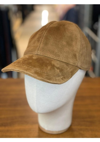 %100 Süet Deri Kışlık Erkek Cap Şapka