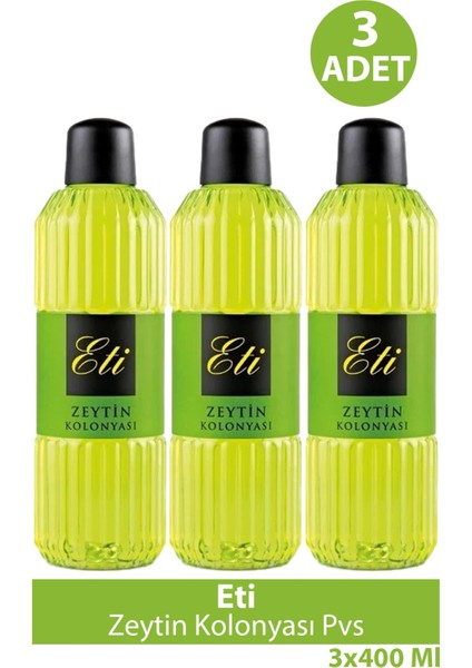 Zeytin Kolonyası Pvs 400 ml 3 Adet
