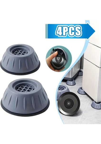 Bakgelal Titreşim Önleyici Çamaşır Makinesi Ayağı 4’lü Set | Gürültü Azaltıcı, Kaymaz, Şok Emici Ayak Pedleri