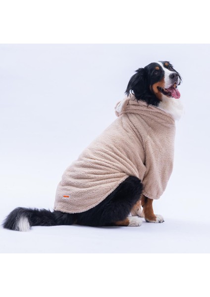 Bej Lucca Teddy Hoodie Ayı Kulaklı Peluş Orta Büyük Irklar Köpek Kıyafeti Köpek Sweati fırsatları