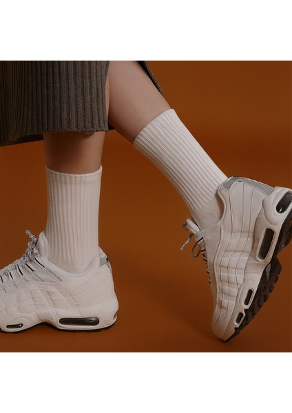 Unisex 6 Çift Pamuklu Tenis Spor Uzun Soket Boy Çorap