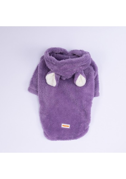 Lila Lucca Teddy Hoodie Ayı Kulaklı Peluş Orta Büyük Irklar Köpek Kıyafeti Köpek Sweati indirimleri