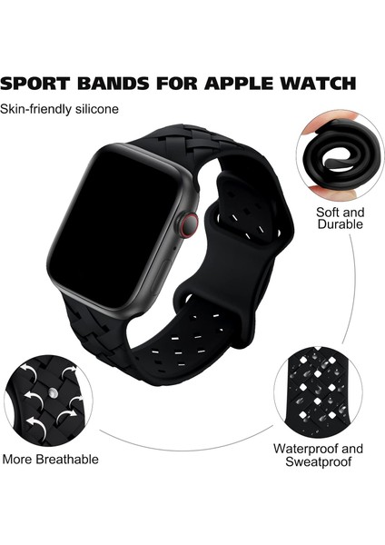 Apple Watch Seri 10-42MM 38/40/41 mm Uyumlu Soft Silikon Ayarlanabilir Kordon fırsatları