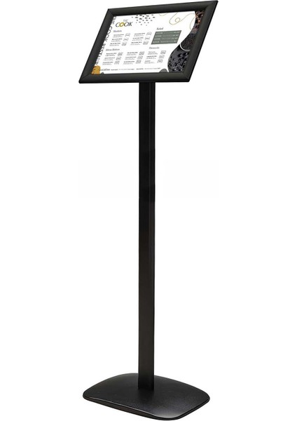 A4 (21X30) Siyah Yatay ve Dikey Ayarlanabilir Menü Panosu Yönlendirme Pano